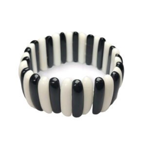 Black Obsidian & White Jade Natural Gemstone