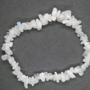 Rainbow Moonstone Natural Crystal Healing Chakra Gemstone Stretch Bracelet