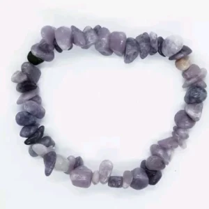Lepidolite (Lapidolite) Natural Chip Crystal Gemstone Healing Chakra Bracelet