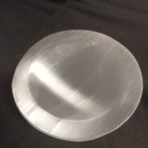 Selenite Morocco Round Bowl 10cm – Crystal Charging Dish Healing Grade A