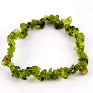 Peridot Natural Chip Crystal Healing Chakra Gemstone Stretch Bracelet